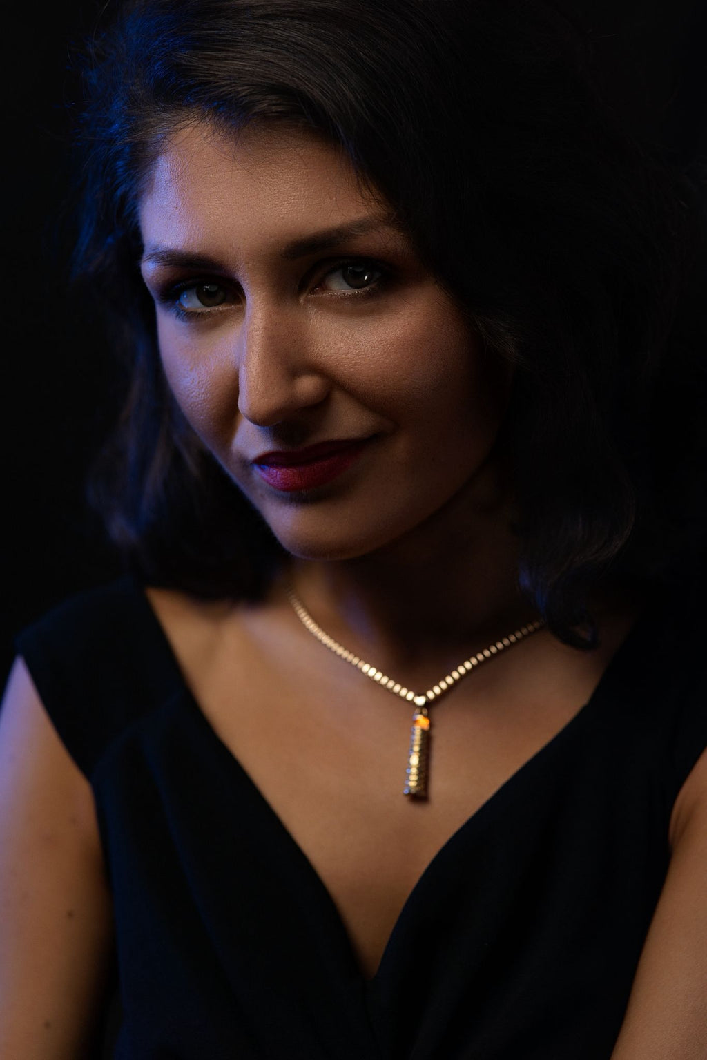 Gold Lighthouse Pendant with LED Light Imitating Real Fire