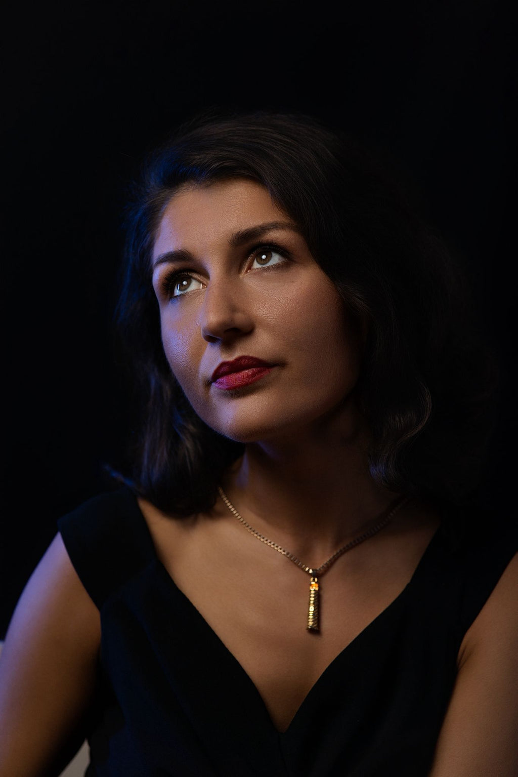 Gold Lighthouse Pendant with LED Light Imitating Real Fire