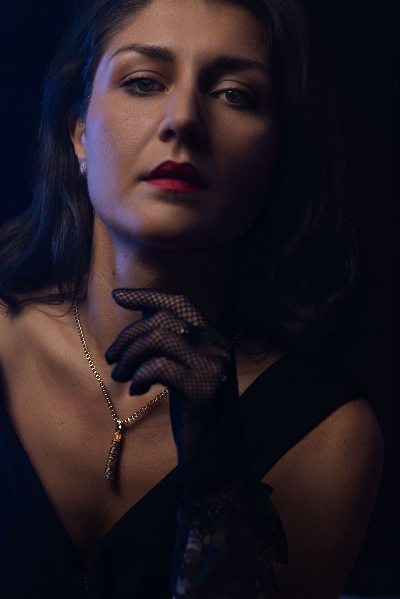 Gold Lighthouse Pendant with LED Light Imitating Real Fire